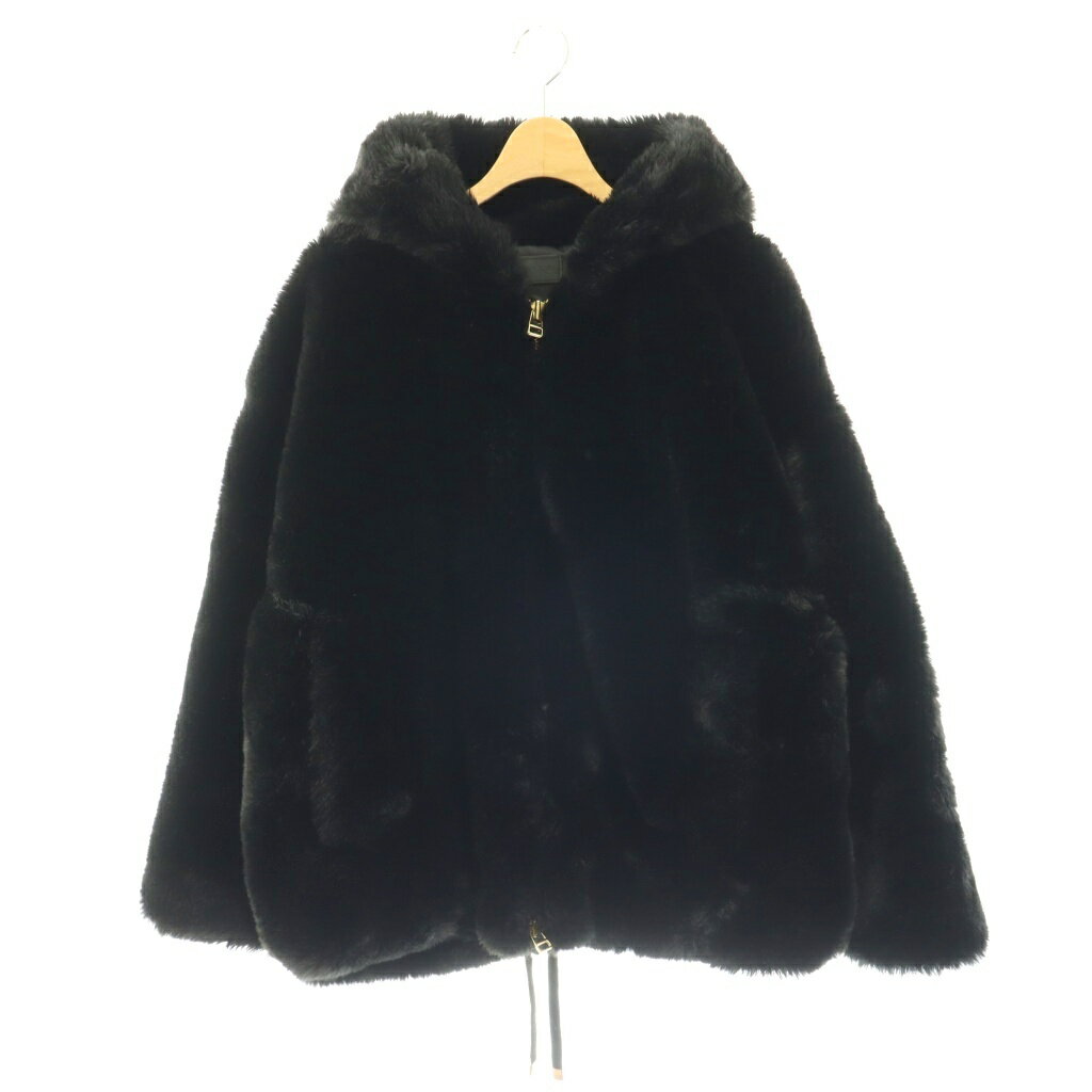 ダンケシェーン Danke schon ECO FUR HOOD BLOUSON ブルゾン フェイクファージャケット M ブラック /DF ■OS ■SH レディース  260421