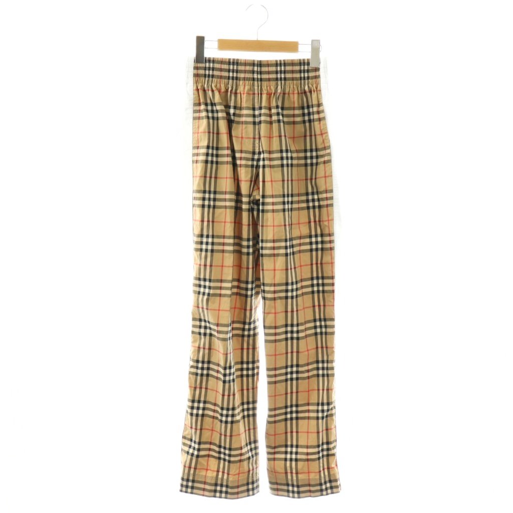 乐天商城 - 【中古】バーバリー BURBERRY ノバチェックサイドラインワイドパンツ イージー IT36 ベージュ /HK ■OS レディース 【ベクトル 古着】 260414