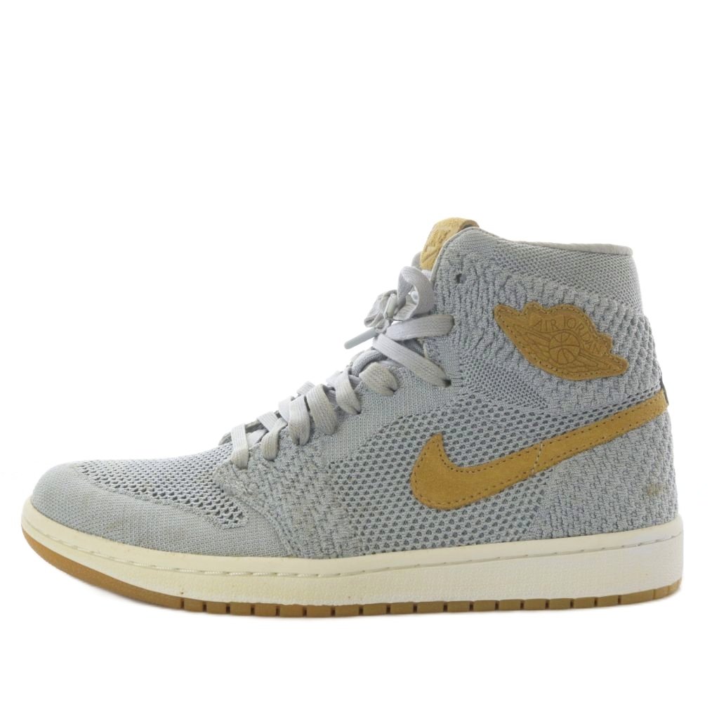 ナイキ NIKE Air Jordan 1 Retro High Flyknit スニーカー US9 グレー 919704-025 /YO20 メンズ 260413