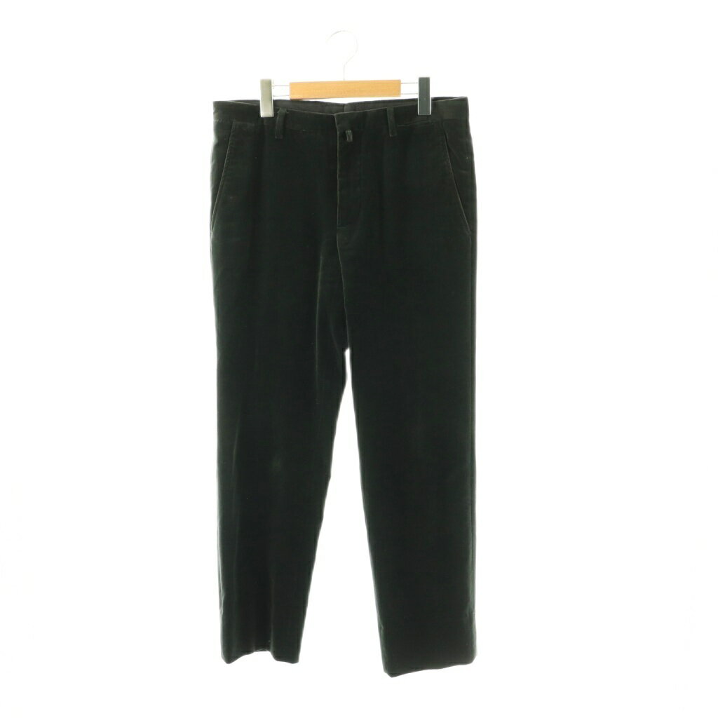 Rakuten - 【中古】ジルサンダー JIL SANDER ベロア テーパード パンツ ボタンフライ 46 チャコール /CX ■OS ■AD メンズ 【ベクトル 古着】 260414