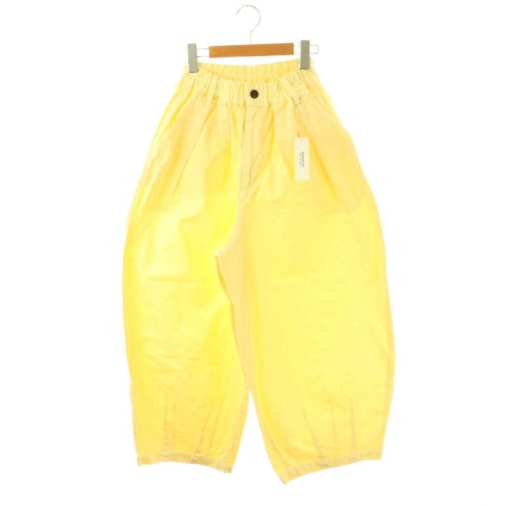 Long Pants - 【中古】未使用品 ハーベスティ HARVESTY チノサーカスパンツ カーブパンツ ワイド タック 1 イエロー A11709 /CX ■OS レディース 【ベクトル 古着】 260415