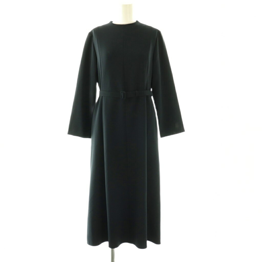 【中古】デミルクス ビームス Demi-Luxe BEAMS ワンピース ベルト付き 36 ネイビー /ES ■OS レディース 【ベクトル 古着】 260418