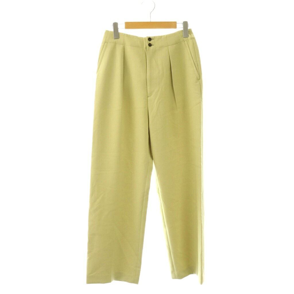 樂天商城 - 【中古】未使用品 B&Y ユナイテッドアローズ BEAUTY&YOUTH ビューティー&ユース BY ダブルクロス ワイドストレートパンツ タック M ライトカーキ /ES ■OS レディース 【ベクトル 古着】 260427