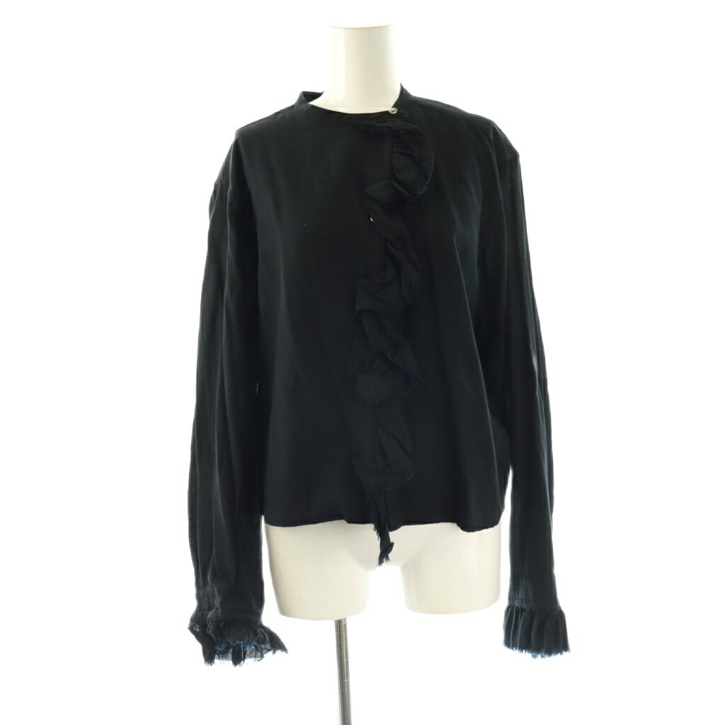 YLEVE ソフトオーガニックコットンタートル 長袖Ｔシャツ カットソー ロンＴ ブラック レディース イレーヴ【中古】5-1126M∞ YLEVE ソフトオーガニックコットンタートル 長袖Tシャツ カットソー