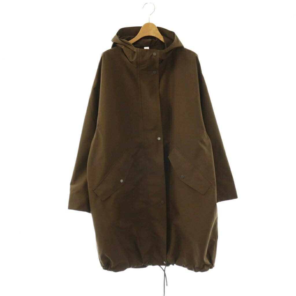 【中古】ルルレモン lululemon 26SS Oversized Cocoon Rain Coat コート ロング フード ジップアップ M カーキブラウン LW4CNKS /DO ■OS ■SH レディース 【ベクトル 古着】 260428