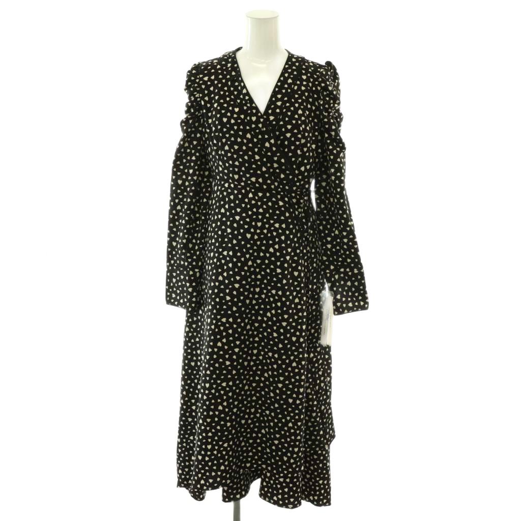 【中古】未使用品 リリーブラウン Lily Brown バリエーションカシュクールワンピース ハート ロング 0 黒 白 /CX ■OS レディース 【ベクトル 古着】 260507