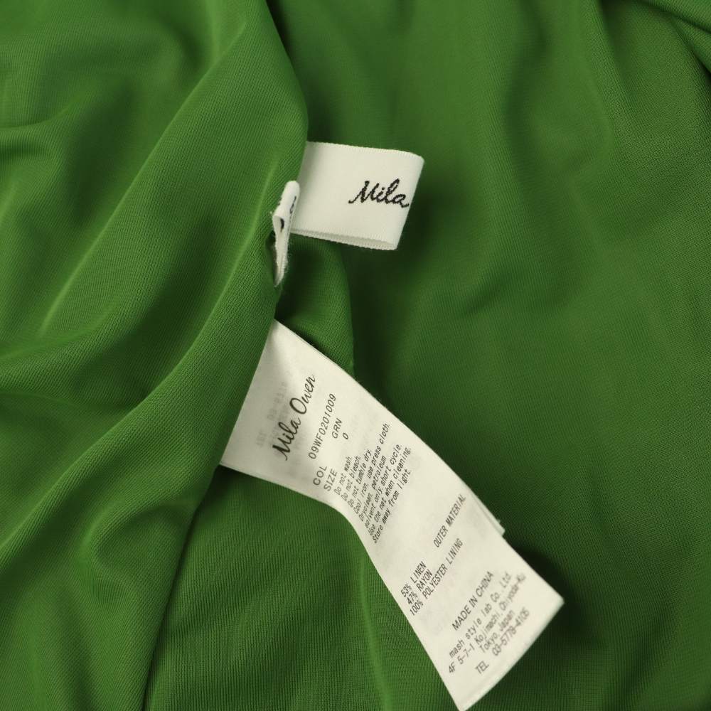 【中古】ミラオーウェン Mila Owen リネンバックオープンワンピース ロング ノースリーブ 0 グリーン /MY ■OS レディース 【ベクトル 古着】 260425 auc-vector-20884430 ブランド古着の買取販売ベクトル サンプル画像3