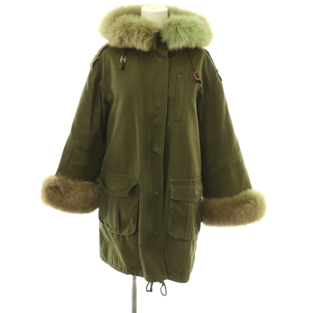 Other Jackets Jumpers - 【中古】アナトリエ ANATELIER フォックスファー付き ライナー モッズコート ミリタリーコート 1 カーキ /HS ■OS ■SH レディース 【ベクトル 古着】 260507