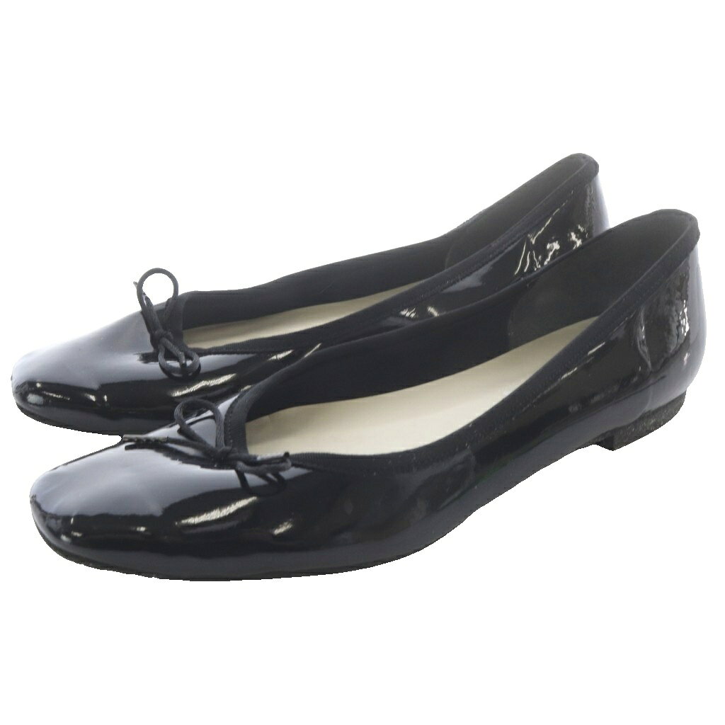 Ballet Shoes - 【中古】イング ing エナメル バレエシューズ スクエアトゥ 24.5cm 黒 ブラック /SR レディース 【ベクトル 古着】 260428