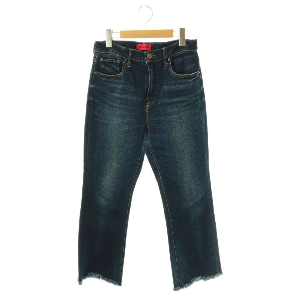 レッドカード RED CARD 26441 MARMALADE CROP デニムパンツ フレア ストレッチ カットオフ 25 インディゴ /HK ■OS レディース  260428