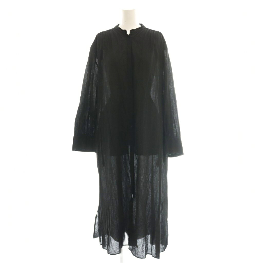 【中古】ミラオーウェン Mila Owen ワイドスリーブギャザーロングシャツワンピース 長袖 F 黒 ブラック /SY ■OS レディース 【ベクトル 古着】 260507 auc-vector-20907001 ブランド古着の買取販売ベクトル パッケージ画像