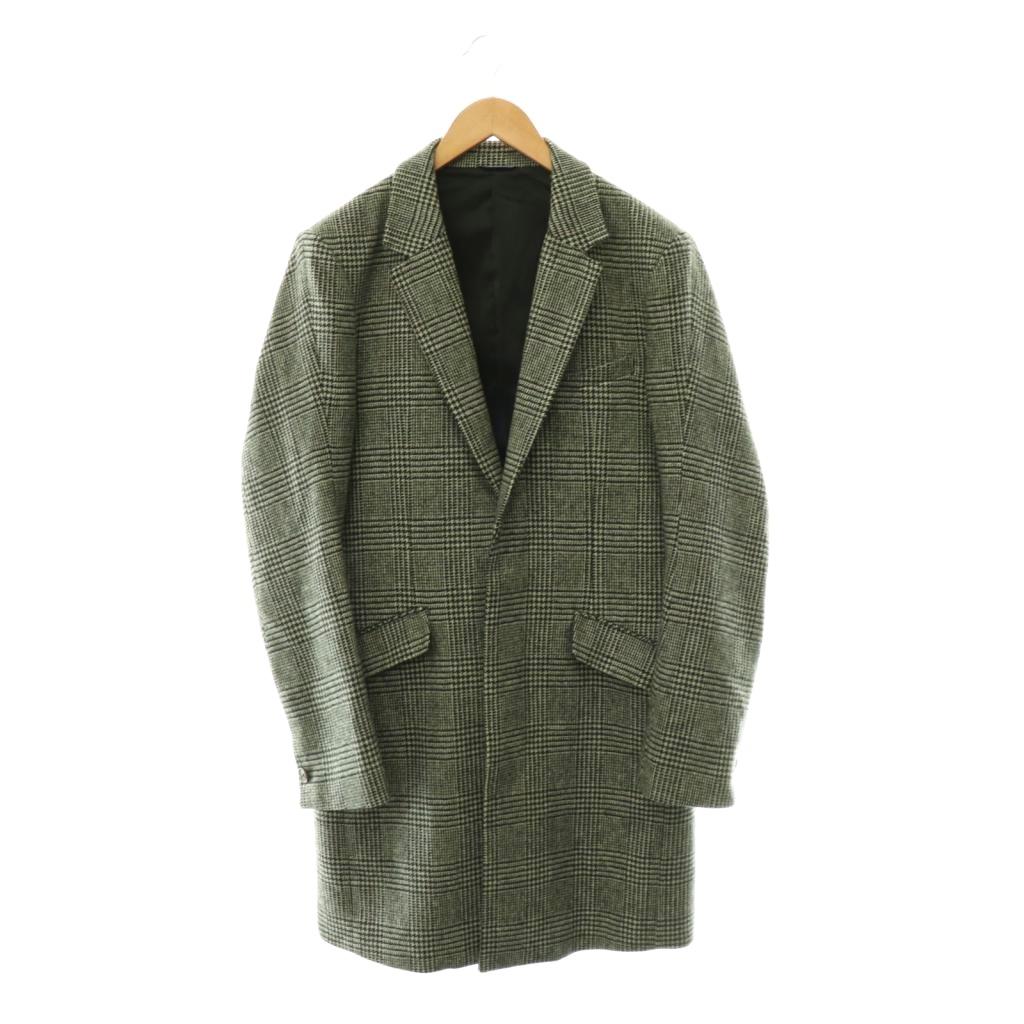 ジュンハシモト junhashimoto CORDURA FILM CHESTER コート チェスターコート グレンチェック ウール 3 グレー 1011720007 /HS ■OS ■SH メンズ  260508