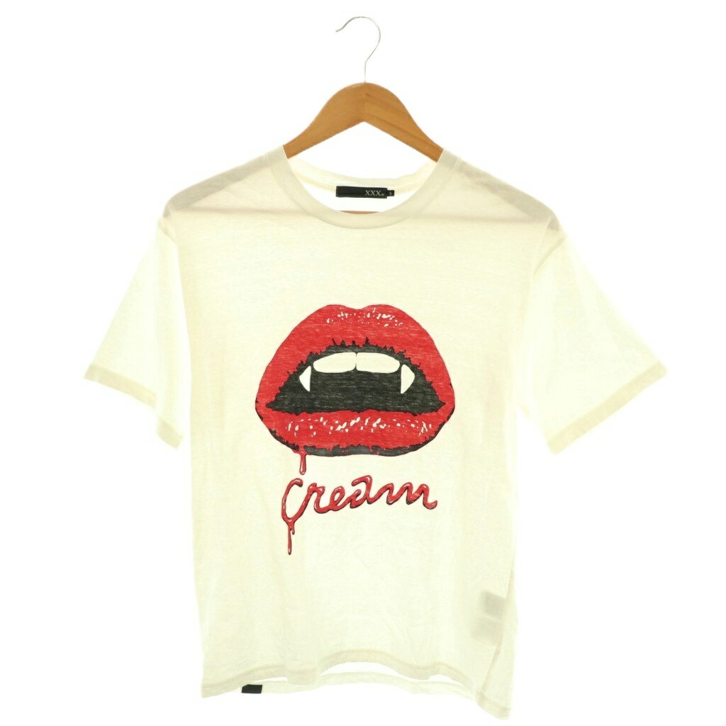 樂天商城 - 【中古】ジィ ヒステリック トリプルエックス Thee Hysteric XXX BLOODY CREAM Tシャツ プリント クルーネック 半袖 S 白 ホワイト /HS ■OS ■SH メンズ 【ベクトル 古着】 260511