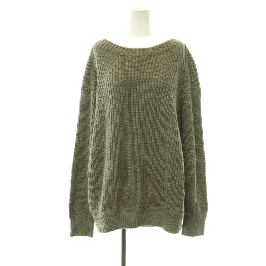 ミューズ ドゥーズィエム クラス MUSE de Deuxieme Classe 25SS Lily Linen アゼプルオーバー ニット カットソー シルク リネン混 オーバーサイズ 長袖 グレー /HS ■OS ■SH レディース  260512