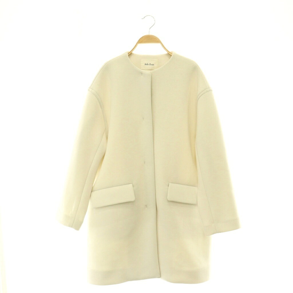 【中古】ミラオーウェン Mila Owen 25SS ノーカラーフラップPK付きポンチコート ロング 0 アイボリー /HK ■OS レディース 【ベクトル 古着】 260519 auc-vector-20918242 ブランド古着の買取販売ベクトル パッケージ画像