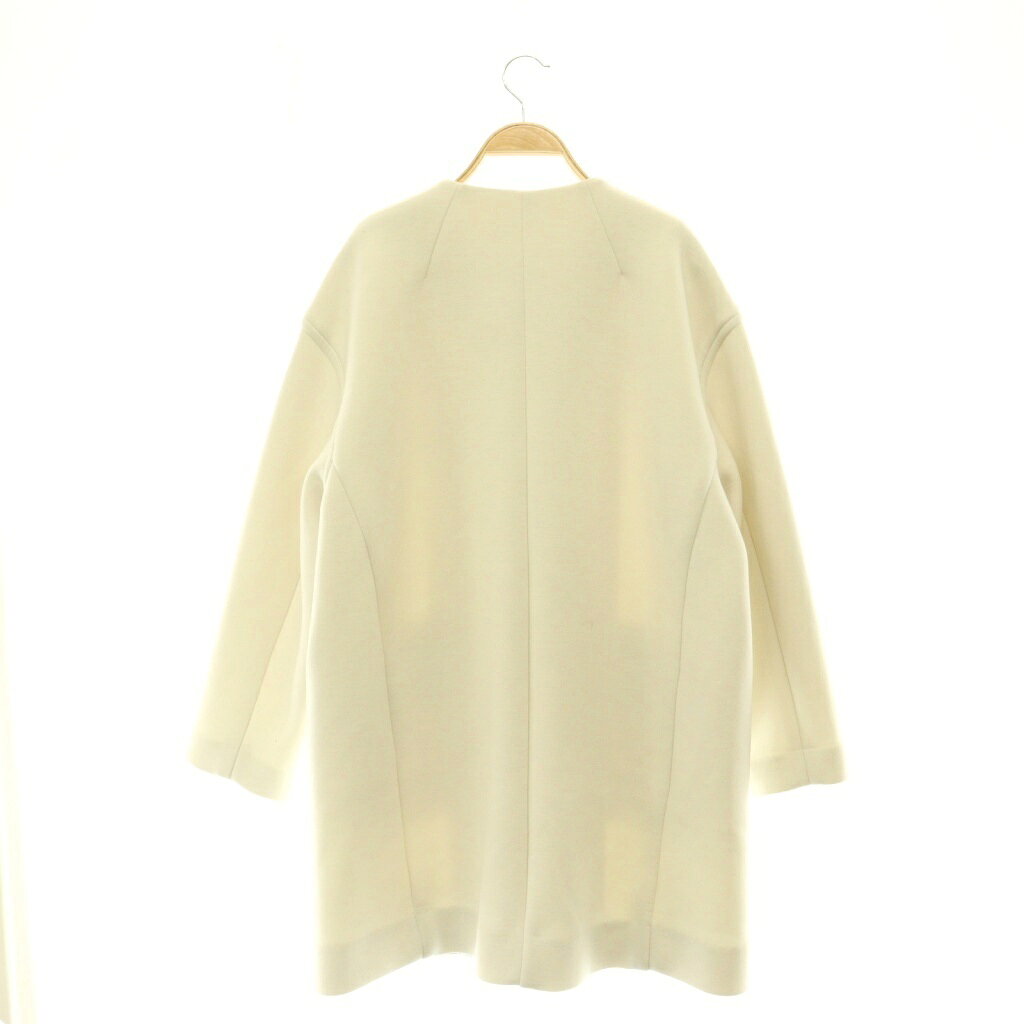 【中古】ミラオーウェン Mila Owen 25SS ノーカラーフラップPK付きポンチコート ロング 0 アイボリー /HK ■OS レディース 【ベクトル 古着】 260519 auc-vector-20918242 ブランド古着の買取販売ベクトル サンプル画像2