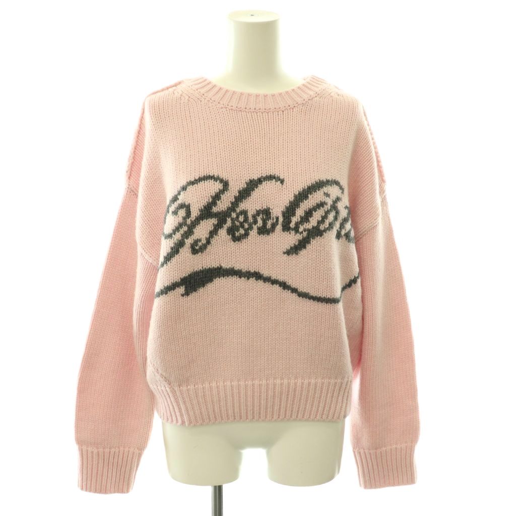 ハーリップトゥ Her lip to 26SS Loved one Logo Jacquard Knit ニット セーター 長袖 S ピンク グレー /DO ■OS ■SH レディース  260526