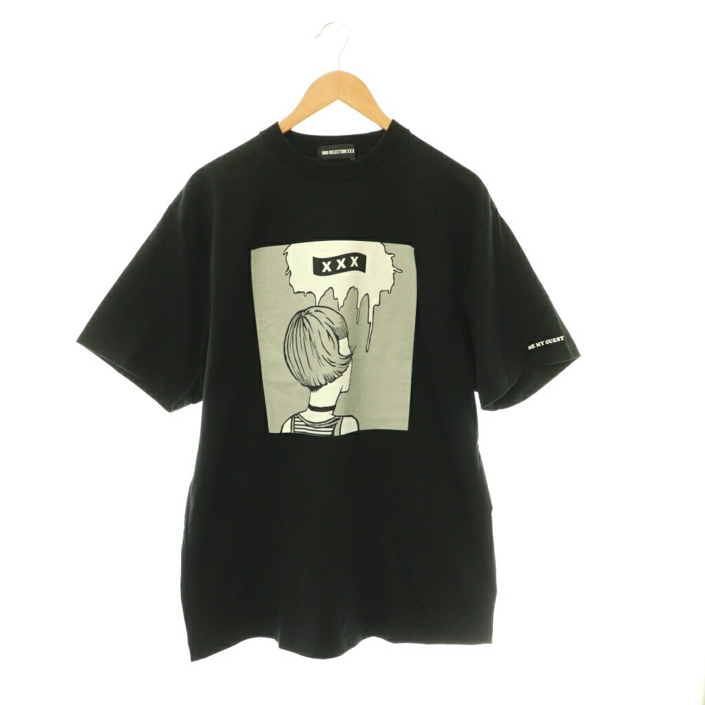 【中古】ゴッドセレクショントリプルエックス GOD SELECTION XXX ×Be MY Guest Tシャツ クルーネック 半袖 XL 黒 ブラック /HS ■OS メンズ 【ベクトル 古着】 260526