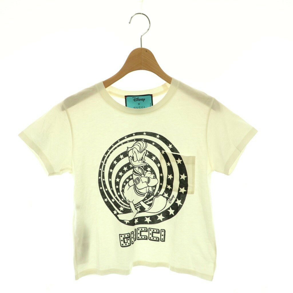 gucci///////////////\' - 【中古】グッチ GUCCI × Disney 644674ドナルドダック Tシャツ クルーネック 半袖 XXS アイボリー /SY ■OS レディース 【ベクトル 古着】 260605