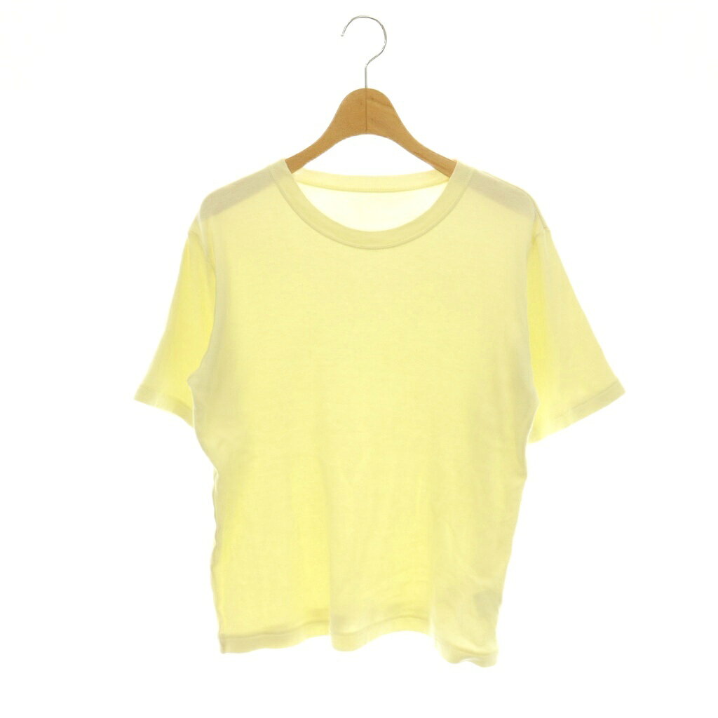 【中古】ビュルデサボン bulle de savon コットンTシャツ クルーネック 半袖 F ライトイエロー /HS ■OS レディース 【ベクトル 古着】 260531