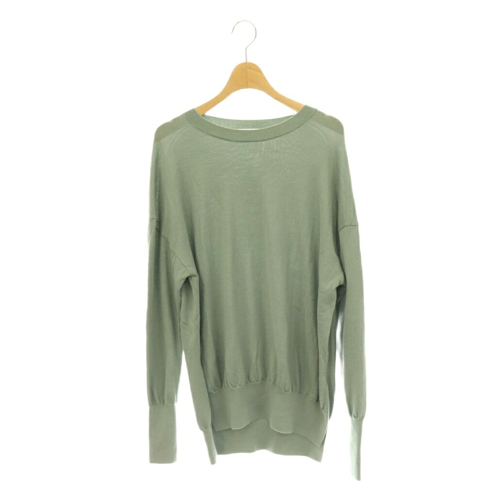 アパルトモン ドゥーズィエムクラス L'Appartement DEUXIEME CLASSE SIDE SLIT KNIT ニット セーター スモークグリーン /ES ■OS レディース  260529