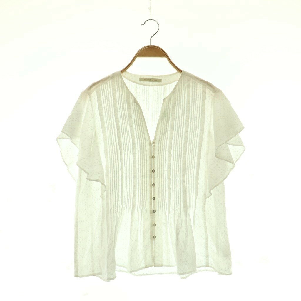 ヌキテパ NE QUITTEZ PAS! 25SS Cotton Jacquard Pin Tuck Blouse ブラウス 半袖 ホワイト /ES ■OS ■SH レディース  260602