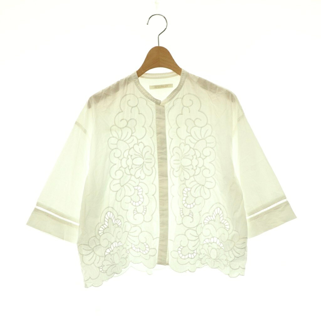 ヌキテパ NE QUITTEZ PAS! 25SS Poplin Daisy Cutwork ブラウス シャツ 前開き 白 /CX ■OS ■SH レディース  260602