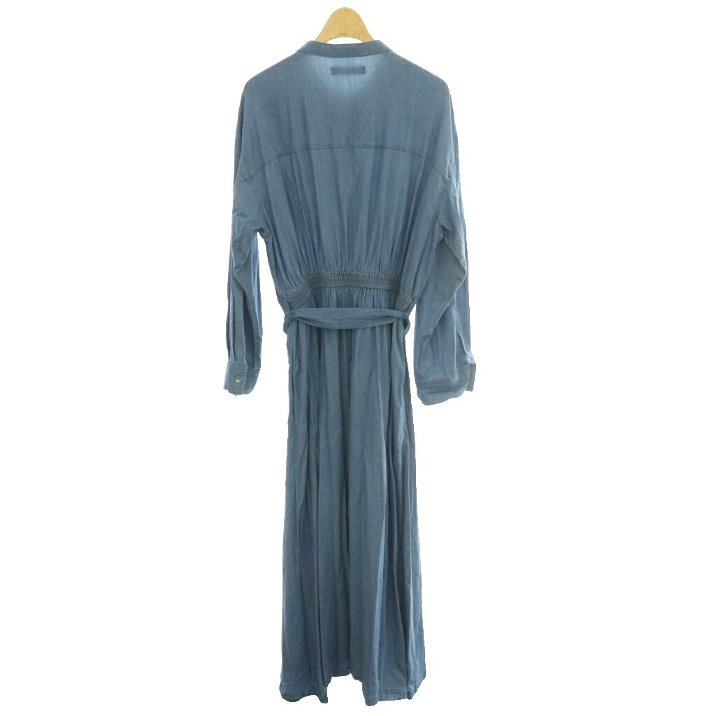 【中古】ナノユニバース nano universe バンドカラー ロングシャツワンピース 38 青 ブルー /SS ■OS レディース 【ベクトル 古着】 260605 auc-vector-21025806 ブランド古着の買取販売ベクトル サンプル画像2