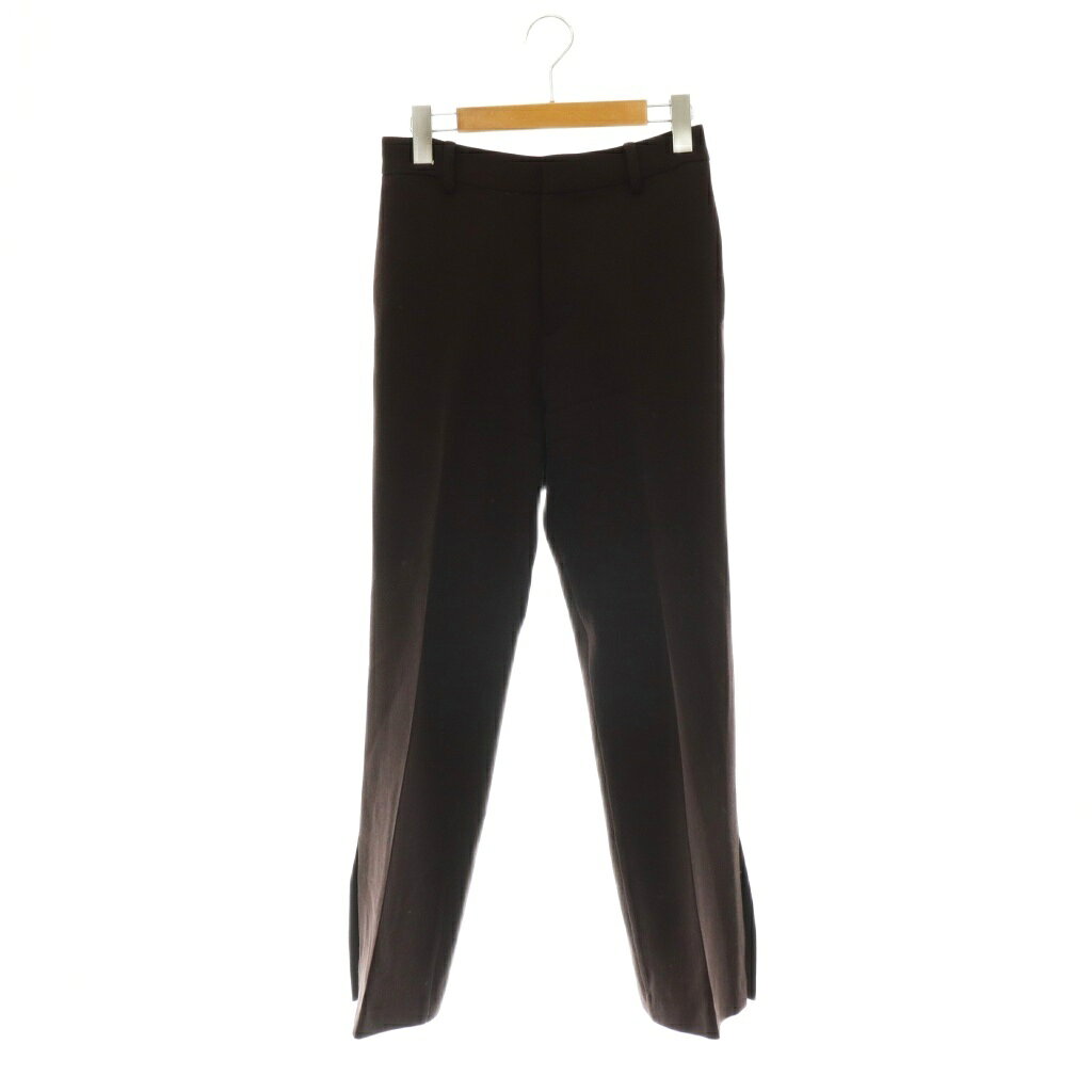 Lisiere L'Appartement リジェール アパルトモン Side Slit Pants パンツ センタープレス サイドスリット ウール 36 ダークブラウン /HS ■OS レディース  260602