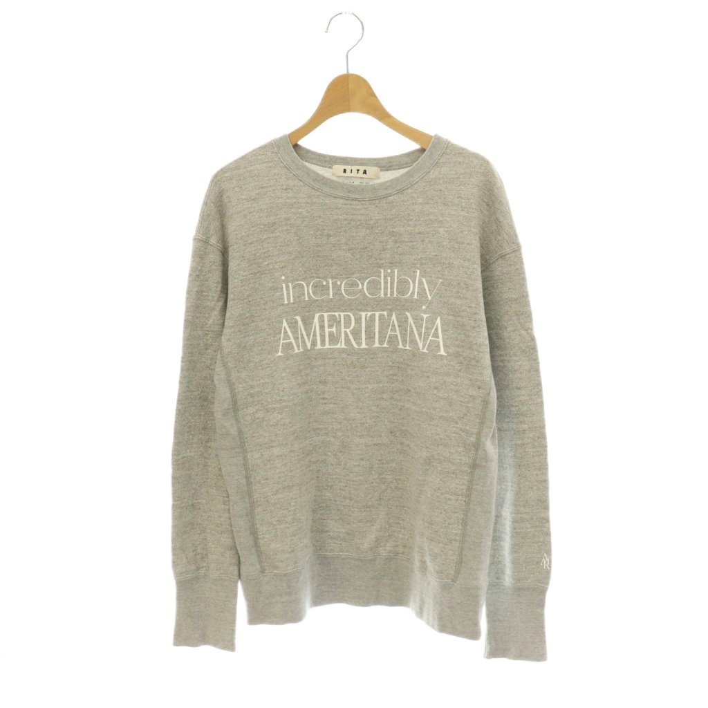 【中古】アメリカーナ AMERICANA RITAコラボ INCREDIBLY スウェット トレーナー ロゴプリント 長袖 グレー /HS ■OS レディース 【ベクトル 古着】 260610ブランドアメリカーナ AMERICANA表記サイズサイズなし（実寸サイズをご確認下さい）実寸サイズ肩幅：51cm　身幅：49cm　着丈：63.5cm　袖丈：59cm　　素材コットン色グレー状態使用感が少なく、かなり状態の良い商品です。 ※あくまでも中古品ですので掲載写真や記載内容をご確認いただき、ご理解の上ご購入ください。商品のお問い合わせの回答を休止しております。＊各商品ページの商品詳細等をご確認の上ご購入ください。【中古】アメリカーナ AMERICANA RITAコラボ INCREDIBLY スウェット トレーナー ロゴプリント 長袖 グレー /HS ■OS レディース 【ベクトル 古着】 260610状態ランク　”A”詳細については、下記および「状態ランクについて」ページをご覧ください。未使用・新品の商品ほぼ新品同様の商品使用感が少なく、かなり状態の良い商品使用感はあるが、傷や汚れの少ない商品使用感の他、傷や汚れが見られる商品かなり大きな傷みがある難あり商品※S〜CランクはUSED品となりますので、使用感をご理解の上でご入札下さい。状態ランクについてinformationブランドアメリカーナ AMERICANA表記サイズサイズなし（実寸サイズをご確認下さい）実寸サイズ肩幅：51cm　身幅：49cm　着丈：63.5cm　袖丈：59cm　　素材コットン色グレー状態使用感が少なく、かなり状態の良い商品です。 ※あくまでも中古品ですので掲載写真や記載内容をご確認いただき、ご理解の上ご購入ください。商品のお問い合わせの回答を休止しております。＊各商品ページの商品詳細等をご確認の上ご購入ください。本商品は一点物です他サイトや店舗にて販売している商品です。多少のお時間差にて欠品になることもございます。予めご了承頂ますようお願い致します。ベクトル・サイズガイドはこちらこの商品と同じブランドの商品を見る