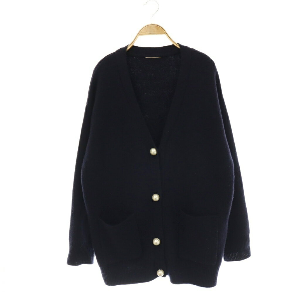アパルトモン ドゥーズィエムクラス L'Appartement DEUXIEME CLASSE pearl button V/NC/D カーディガン ニット 長袖 ネイビー /HK ■OS レディース  260604