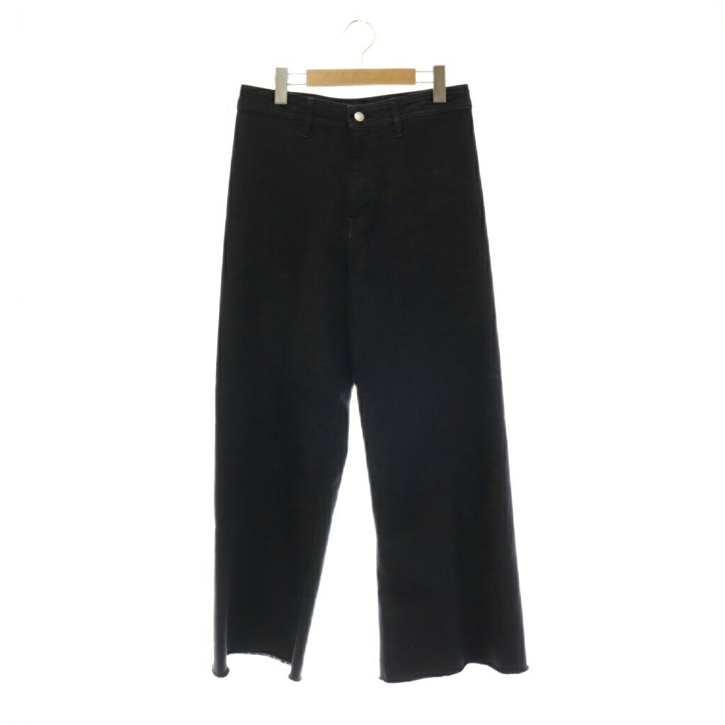 セオリーリュクス theory luxe Reactive Denim Lonna デニムパンツ ジーンズ ワイド ジッパーフライ カットオフ 40 ネイビー /DO ■OS レディース  260609