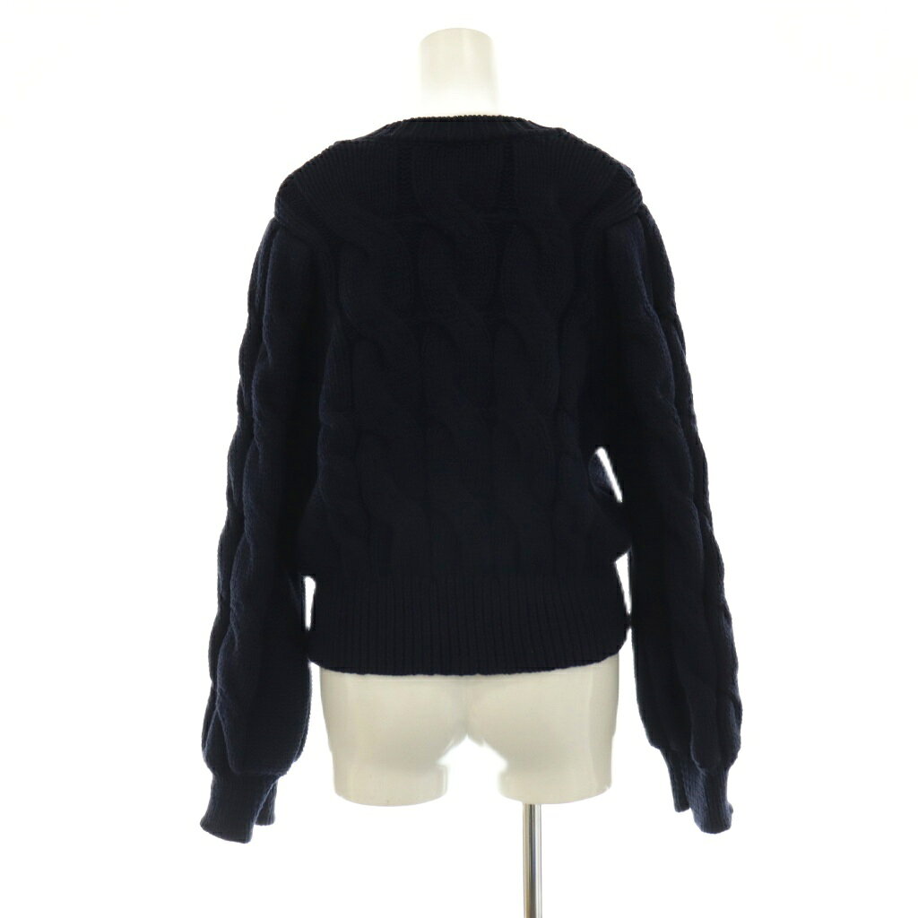【中古】ミラオーウェン Mila Owen 24SS ケーブルスコッチ釦 短丈ケーブルニットカーディガン 長袖 1 紺 ネイビー /HS ■OS レディース 【ベクトル 古着】 260609 auc-vector-21015250 ブランド古着の買取販売ベクトル サンプル画像2