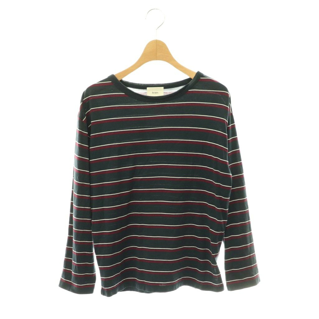 リトローヴ RETROVE 24AW MULTI BORDER PULLOVER Tシャツ ロンT カットソー マルチボーダー 長袖 紺 ネイビー /HS ■OS レディース  260610