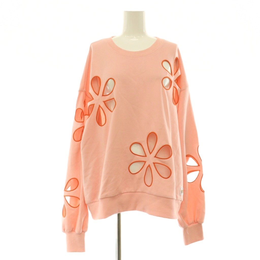 ハローサンフランシスコ HELLO.SANFRANCISCO フラワーカットアウトオーバースウェット トレーナー 長袖 ONE ピンク /MY ■OS ■SH レディース  260618