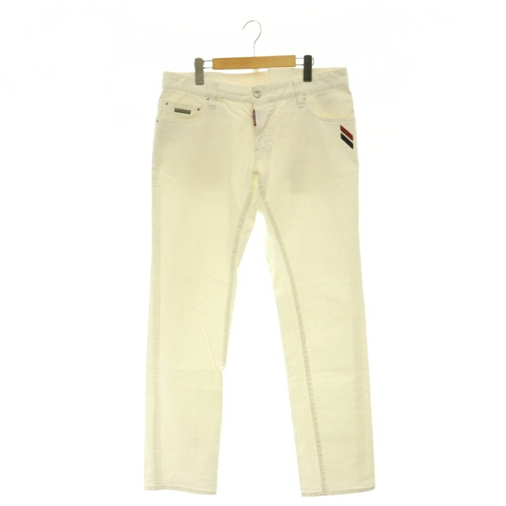 [Used] Dsquared2 Denim Pants Jeans Straight Button Fly 52 White /DO ■OS Men's [Vector Used Clothing] 260619
