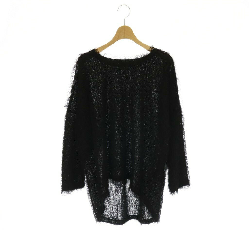 【中古】ルシェルブルー LE CIEL BLEU シアーシャギートップス カットソー 長袖 F ブラック /HK ■OS レディース 【ベクトル 古着】 260611(4.0)