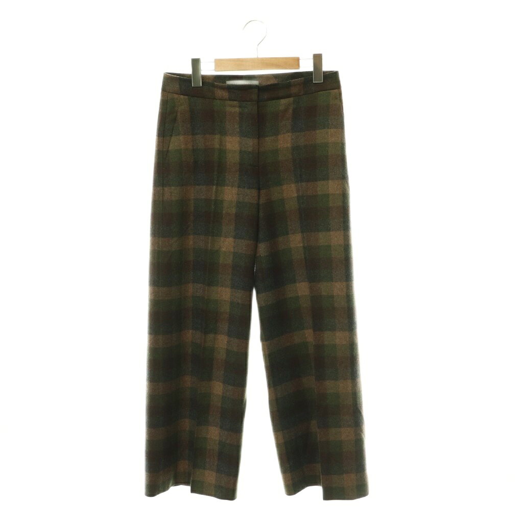 セオリーリュクス theory luxe WINTER PLAID FIDDLE チェックパンツ ワイドパンツ 038 ブラウン マルチカラー /ES ■OS レディース  260612