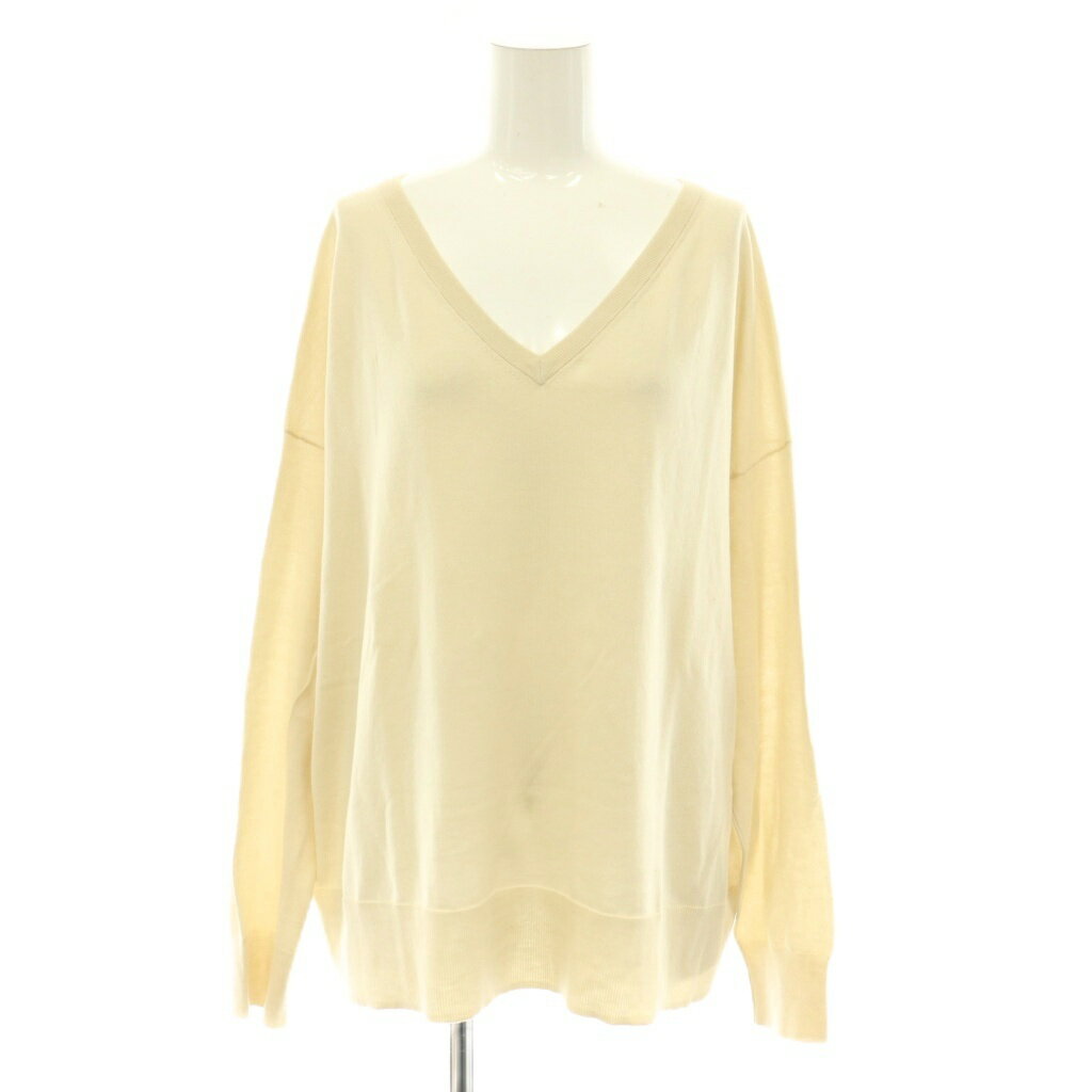 ドゥーズィエムクラス DEUXIEME CLASSE エブリデイアイライク EVERYDAY I LIKE 26SS Sea Island Vネック ニット カットソー プルオーバー ベージュ /CX ■OS レディース  260615