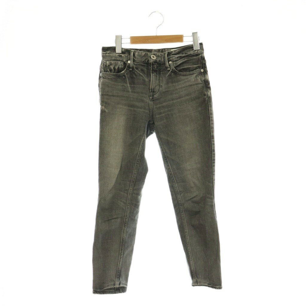 [Used] Upper Hights THE STELLA Denim Pants Jeans Tapered Distressed Finish Size 21 Gray 139219 /CX ■OS Women's [Vector Used Clothing] 260617