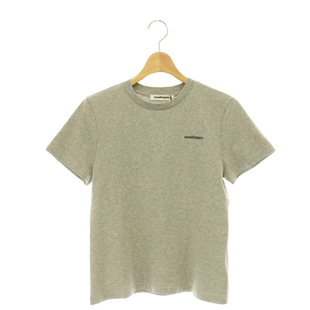 未使用品 マッドハッピー Madhappy Classics Shrunken Tee Tシャツ 半袖 クルーネック ロゴ コットン S グレー /SY ■OS レディース  260624