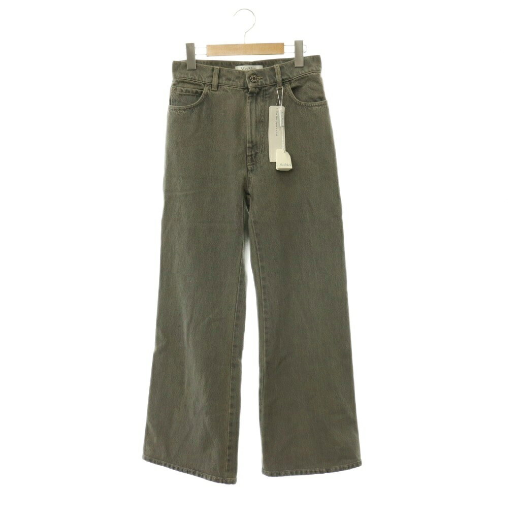 [Used] Unused Max Mara 26SS High-Rise Wide Denim Pants Jeans IT36 Gray /ES ■OS Women's [Vector Used Clothing] 260623