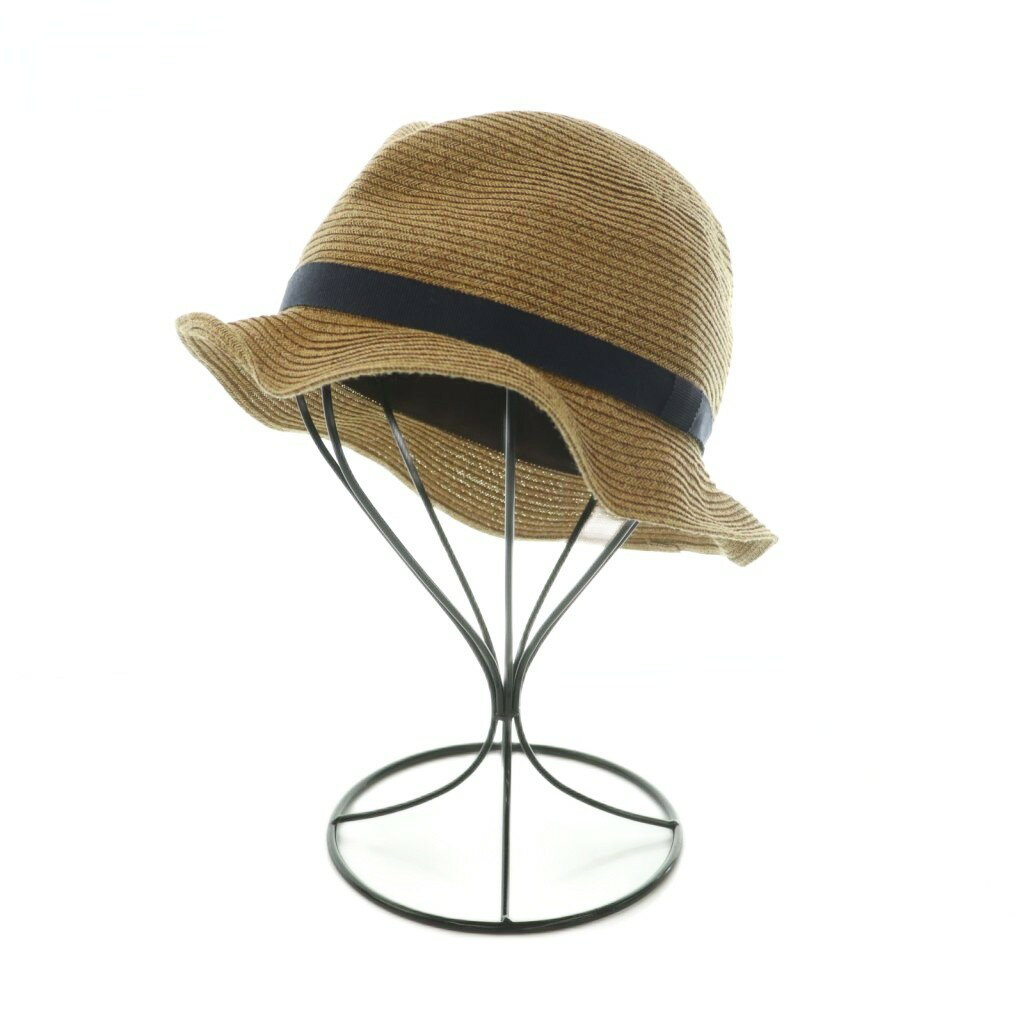 マチュアーハ mature ha. BOXED HAT 麦わら帽子 ハット ベージュ 茶 ブラウン /MI ■OS レディース  260618