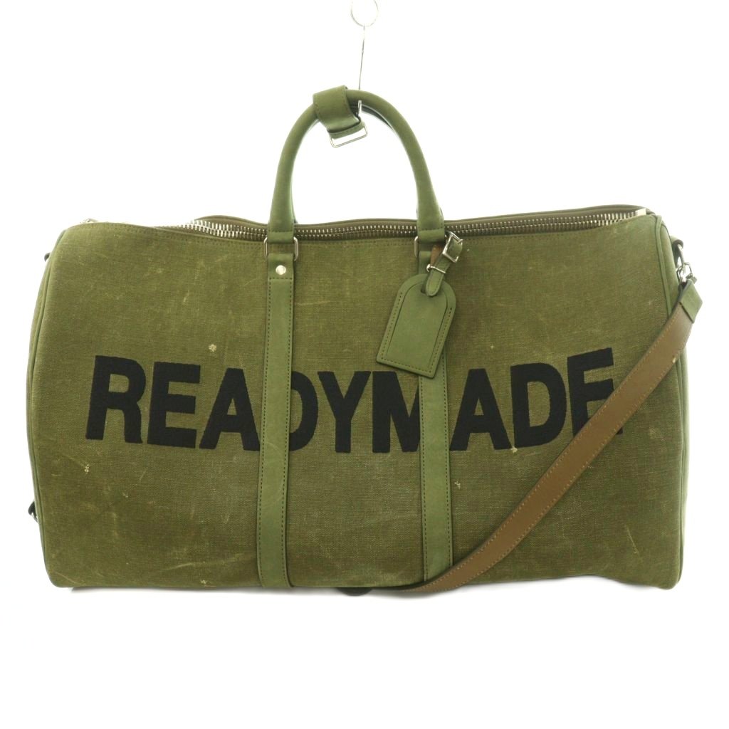 レディメイド READYMADE OVER NIGHT BAG L VINTAGE US ARMY DUFFLEBAG オーバーナイトバッグL ヴィンテージUSアーミーダッフルバッグ 2WAY ボストン ハンド ショルダー キャンバス ロゴ カーキ /BB メンズ  260620