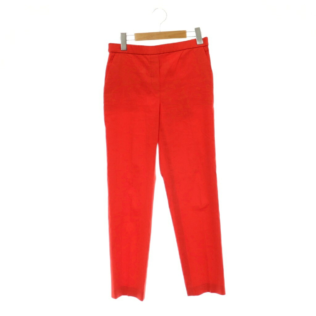 セオリー Theory ECO CRUNCH WASH TREECA PULL ON GZ パンツ テーパード センタープレス イージー リネン 2 レッド /DO ■OS レディース  260625