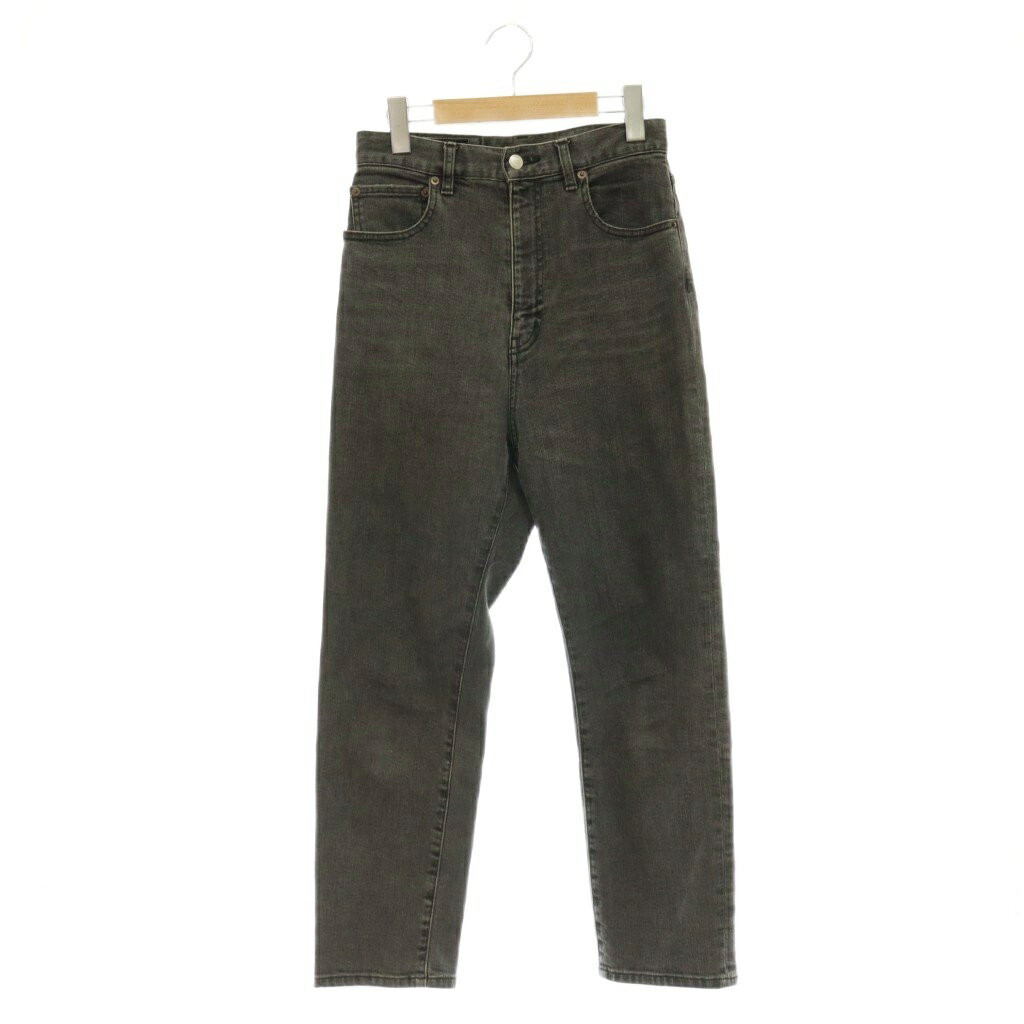 [Used] THE NEWHOUSE Straight Denim Jeans, Distressed Finish, Size 24, Charcoal /HS ■OS ■SH Women's [Vector Used Clothing] 260626