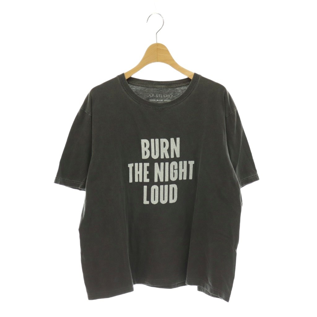 グッドロックスピード GOOD ROCK SPEED 25AW AP STUDIO別注 graphic Tシャツ カットソー 半袖 ロゴ チャコールグレー ホワイト /DO ■OS レディース  260714