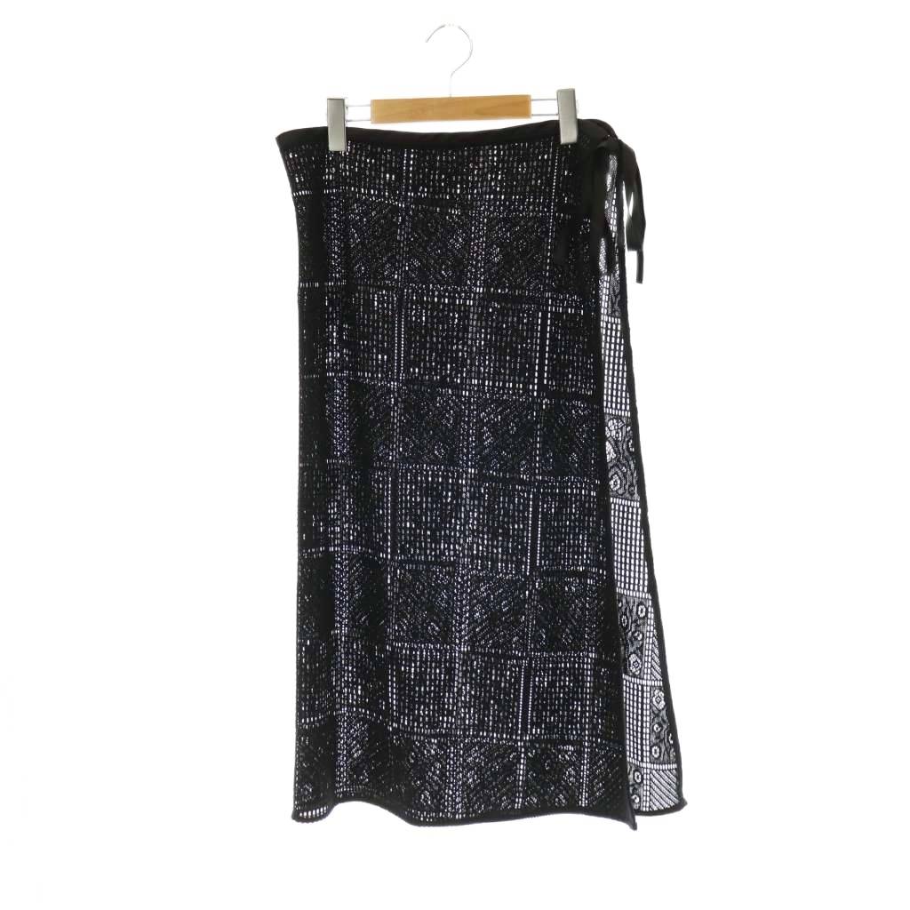 シンプリシテェ SIMPLICITE 25SS レース巻きスカート ロング B.C STOCK ブラック /HK ■OS レディース  260625