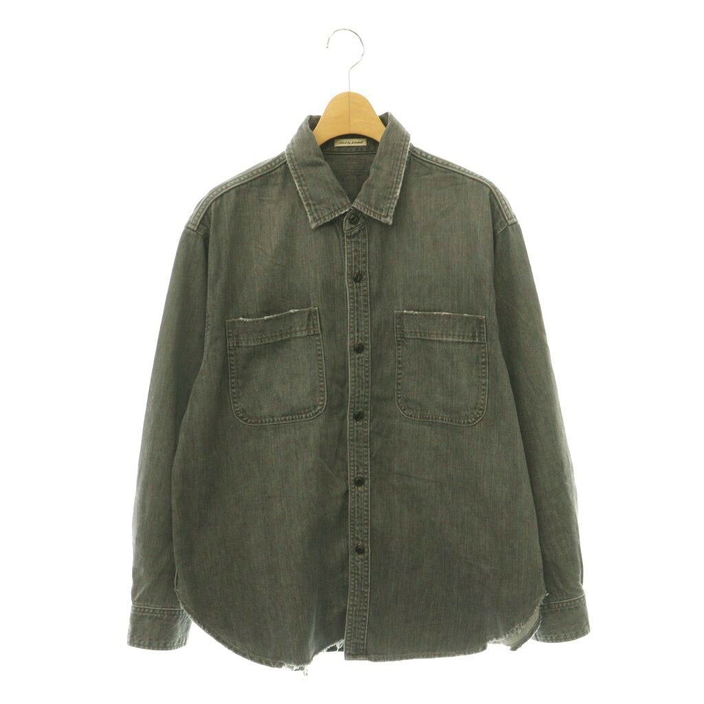 アティックバイジョンブル Attick by Johnbul LAppartement取扱い 25AW ORIGINAL DENIM SHIRTS デニムシャツ ブラウス 長袖 前開き コットン F グレー /NR ■OS メンズ  260629