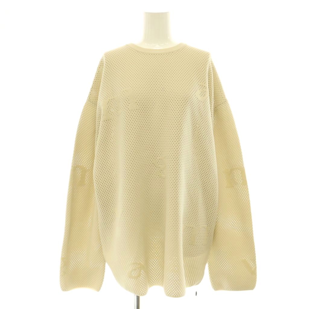 未使用品 アメリ Ameri 25AW DISPERSE LOGO KNIT TOP プルオーバーチュニック ニット F アイボリー /ES ■OS レディース  260630